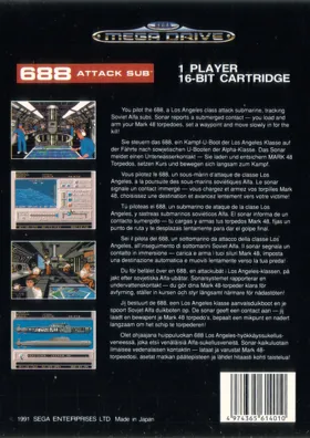 688 Attack Sub (USA, Europe) box cover back